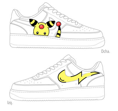 Custom sneaker design. Original illustration.
