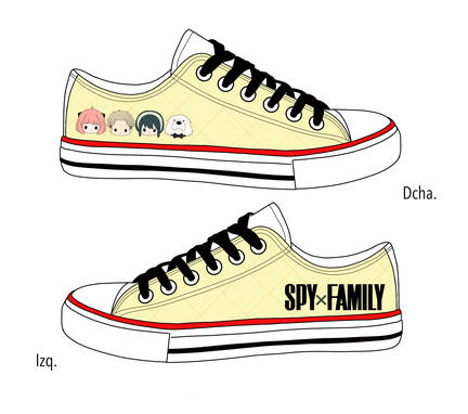 Sneaker design in a &quot;SPY X FAMILY&quot; theme.